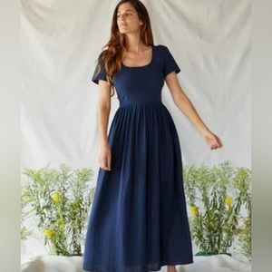 Christy Dawn Scarlet Navy Gauze Dress Size Medium